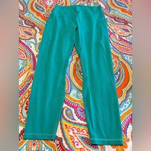 Lululemon Fast & Free Crop Leggings Teal Size 10